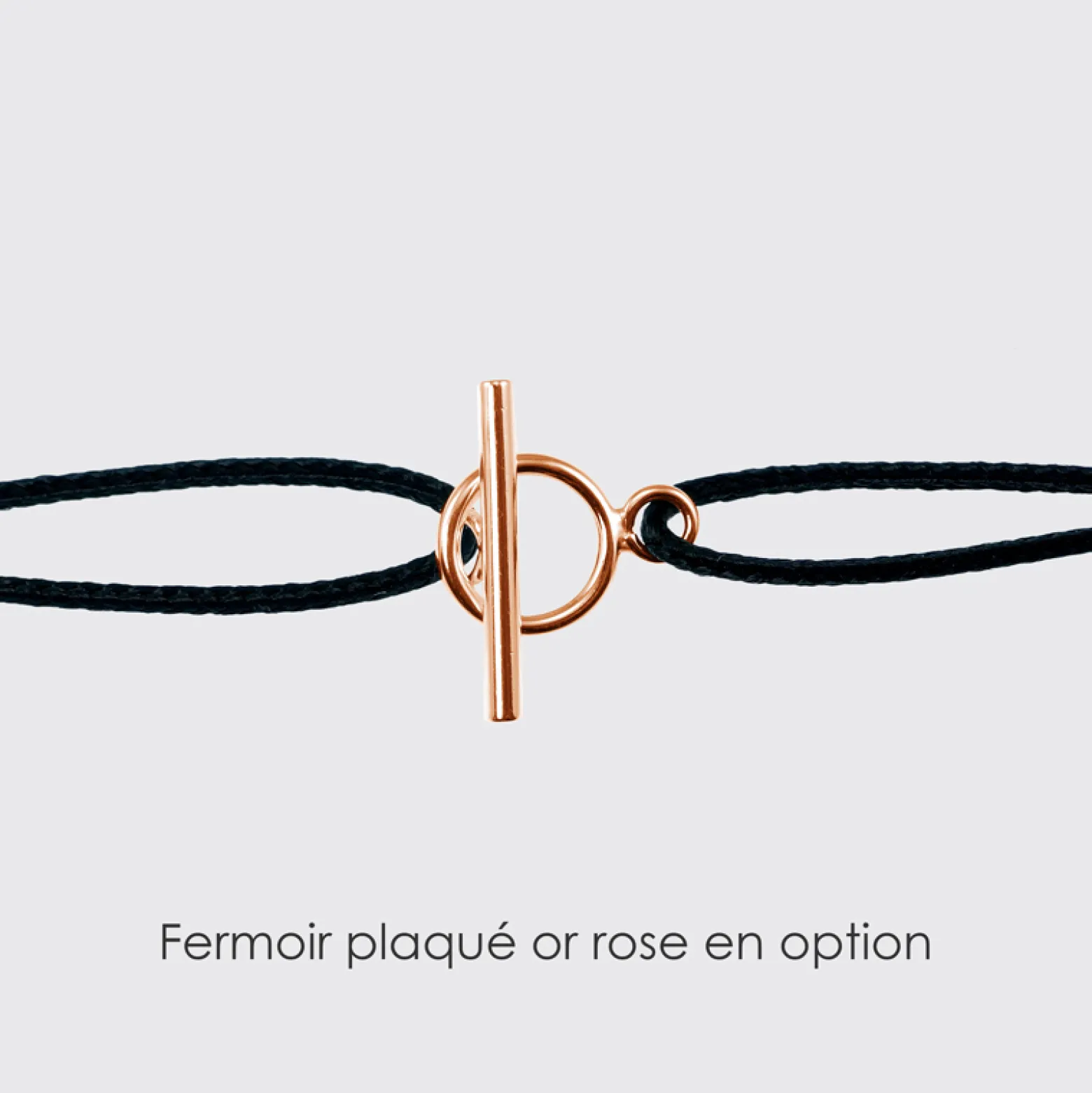 Bracelet personnalisé médaille gravée plaqué or rose 15 mm
