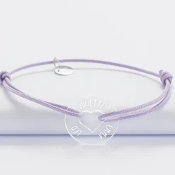 Bracelet personnalisé médaille gravée acrylique cible coeur 21 mm