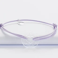 Bracelet personnalisé médaille gravée acrylique cible coeur 21 mm