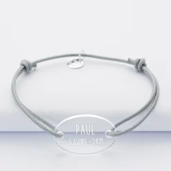 Bracelet personnalisé médaille gravée acrylique ovale 25x17 mm