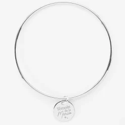 Bracelet Témoin personnalisé jonc argent médaille gravée 15 mm