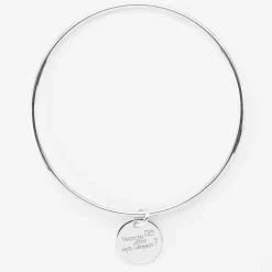 Bracelet Témoin personnalisé jonc argent médaille gravée 15 mm