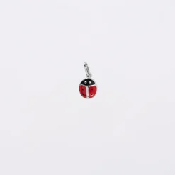 Breloque coccinelle email et argent 8 mm