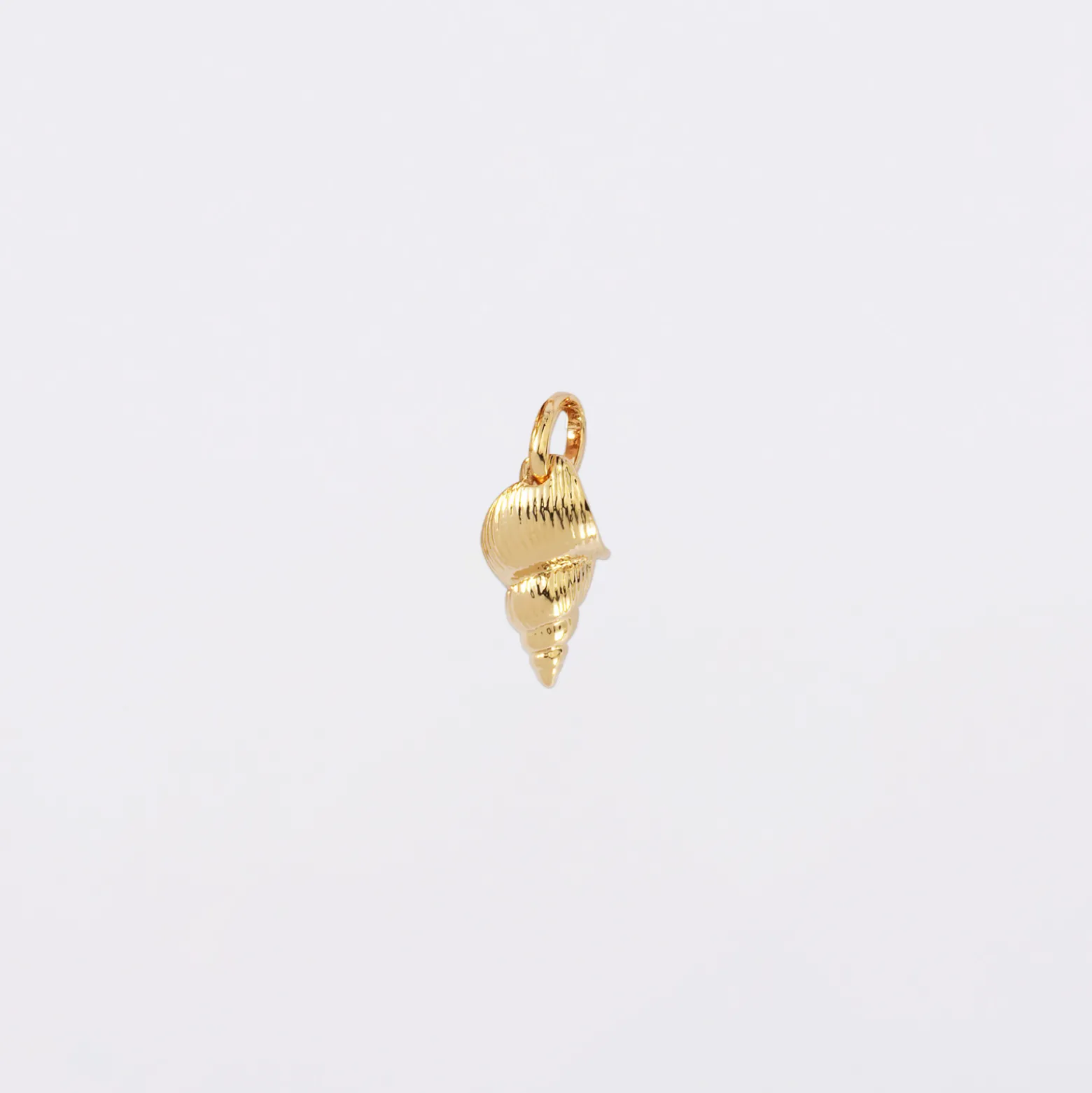 Breloque coquillage scalaire plaqué or 12 mm