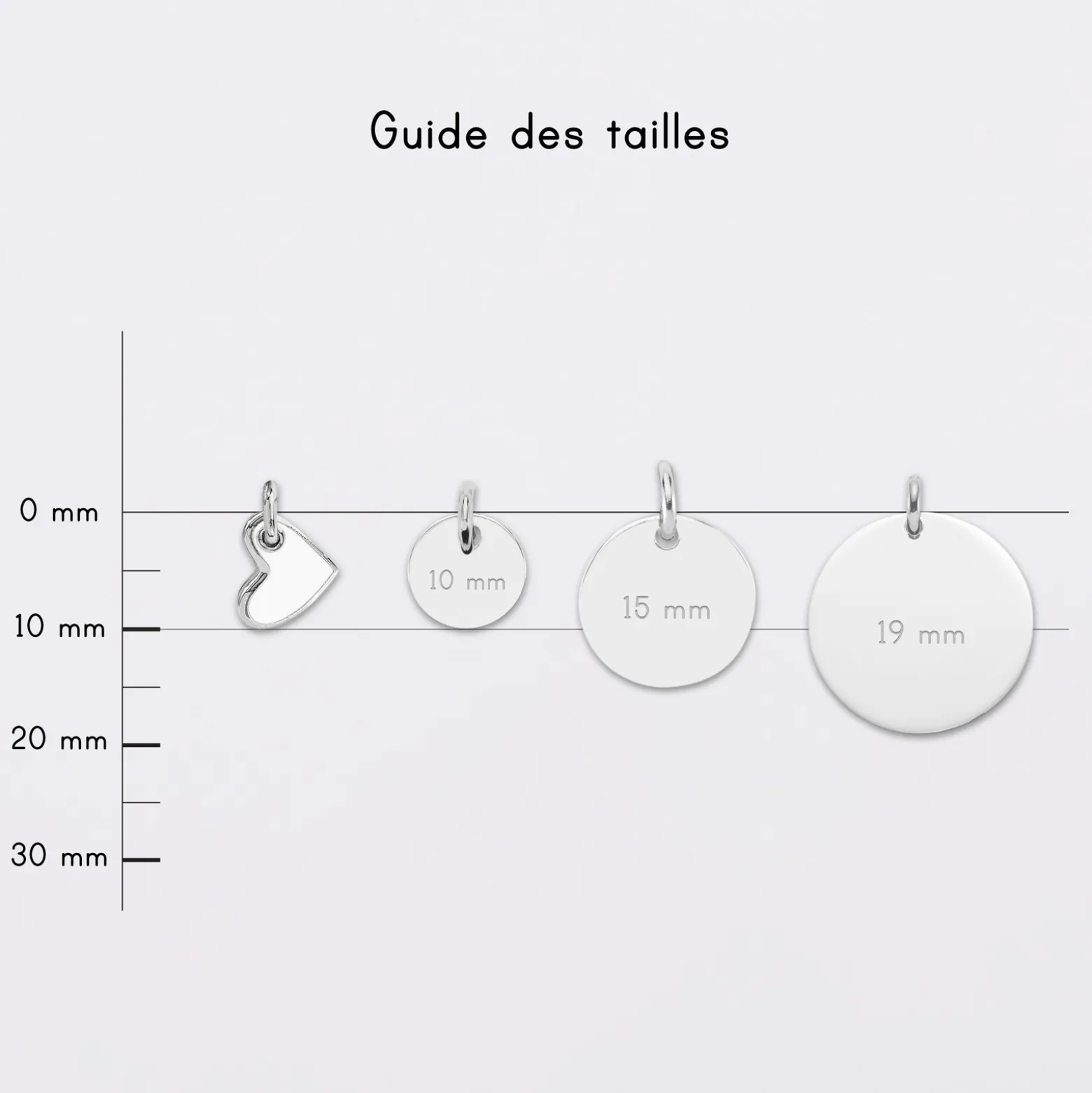 Breloque cœur email et argent 10 mm