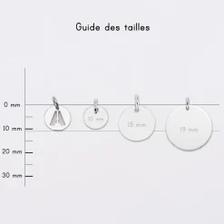 Breloque lettre initiale évidée argent 11 mm
