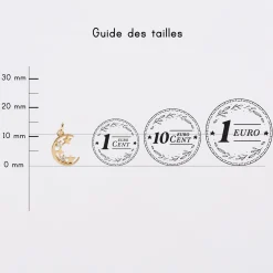 Breloque lune scintillante plaqué or 11 mm - HappyBulle x Capucine
