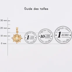 Breloque marguerite scintillante plaqué or 13 mm