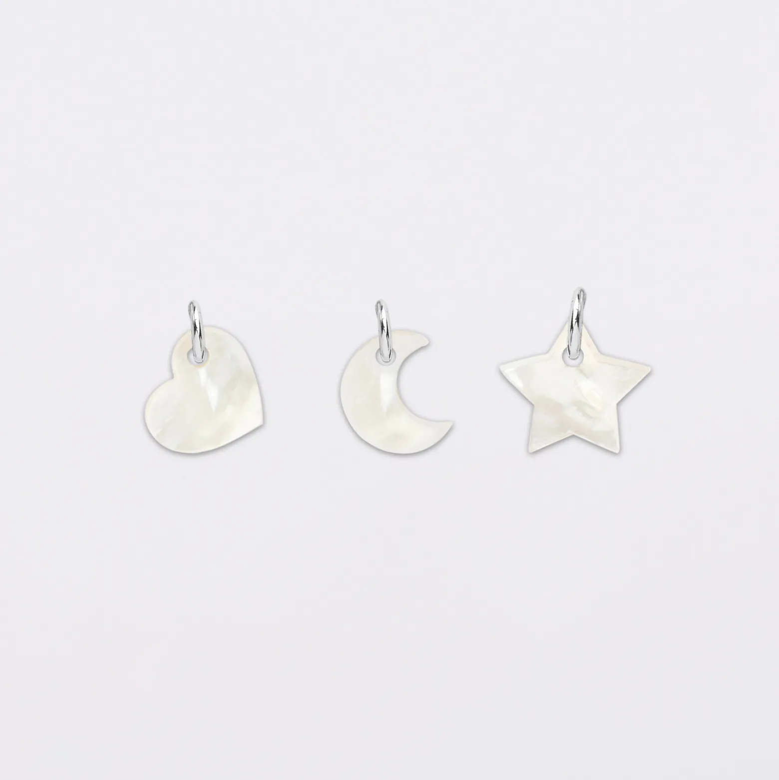 Breloque nacre argent 10 mm