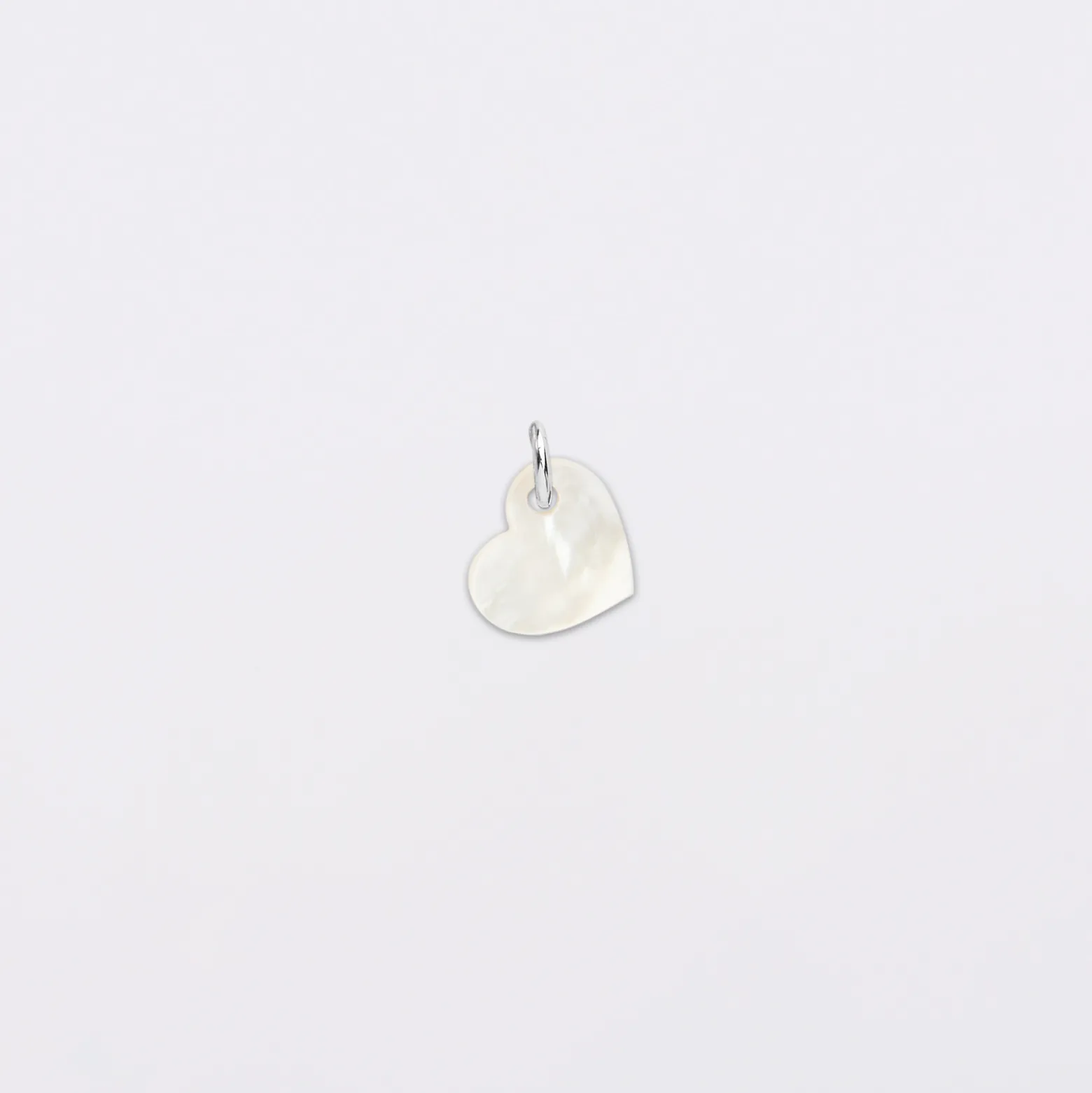 Breloque nacre argent 10 mm