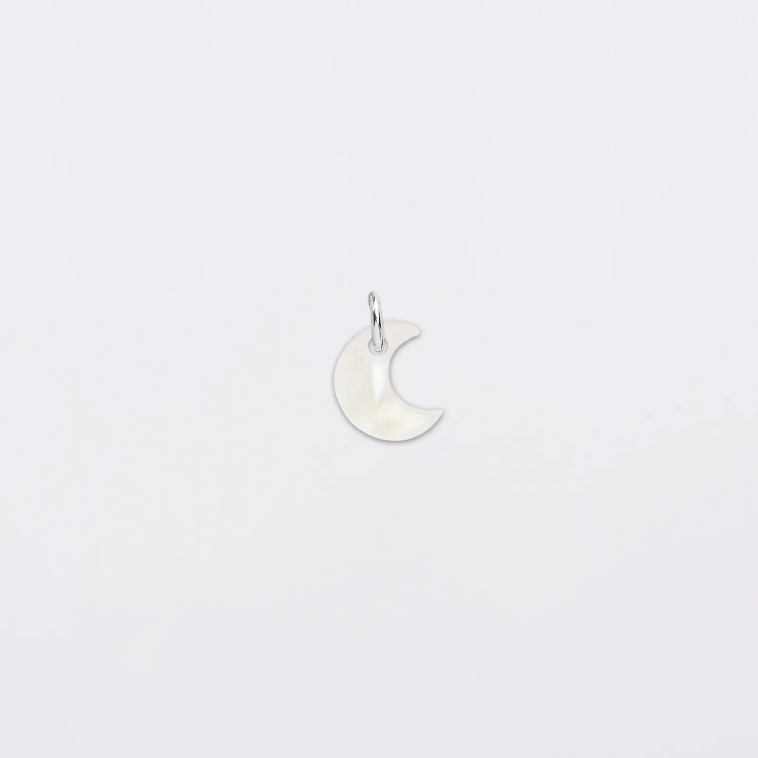 Breloque nacre argent 10 mm
