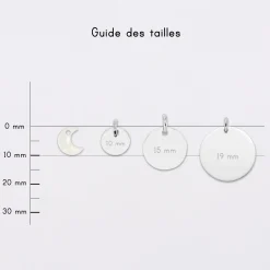 Breloque nacre argent 10 mm