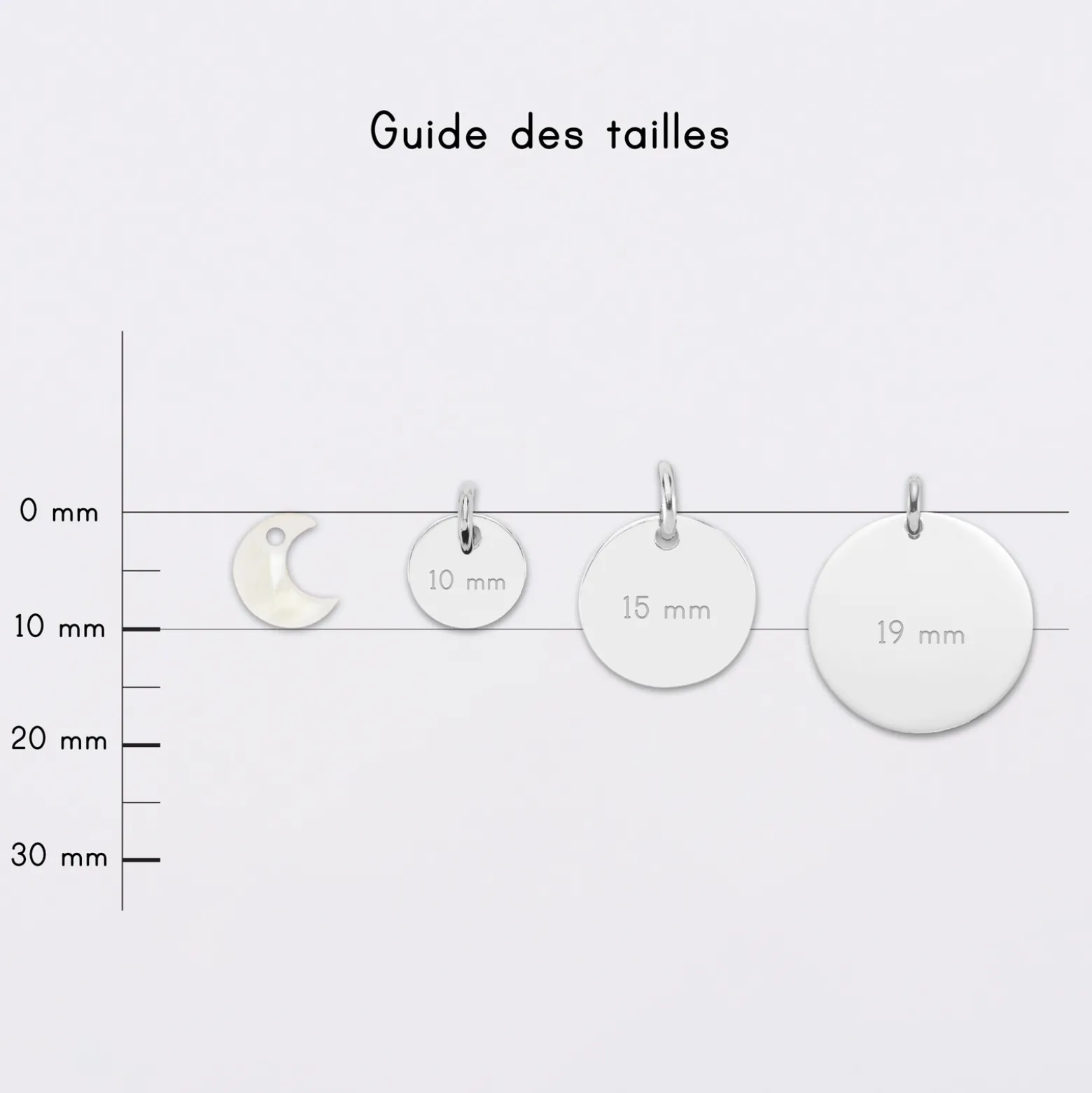 Breloque nacre argent 10 mm