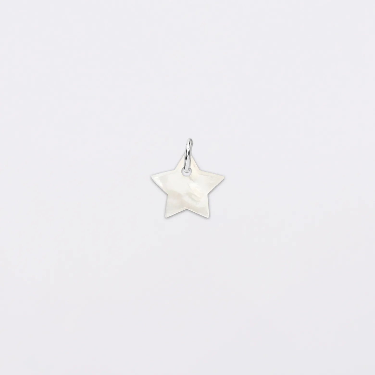 Breloque nacre argent 10 mm