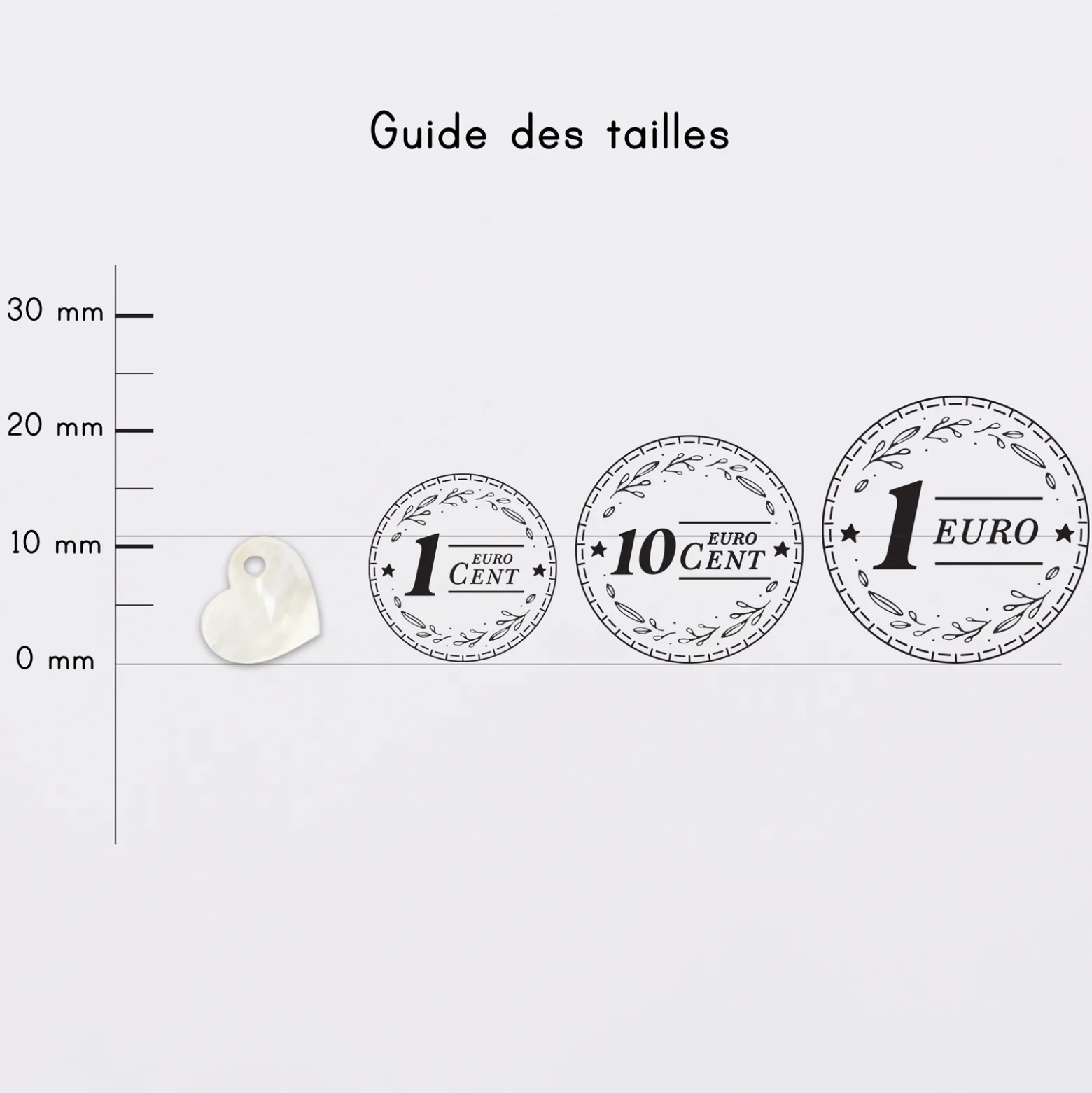 Breloque nacre plaqué or 10 mm