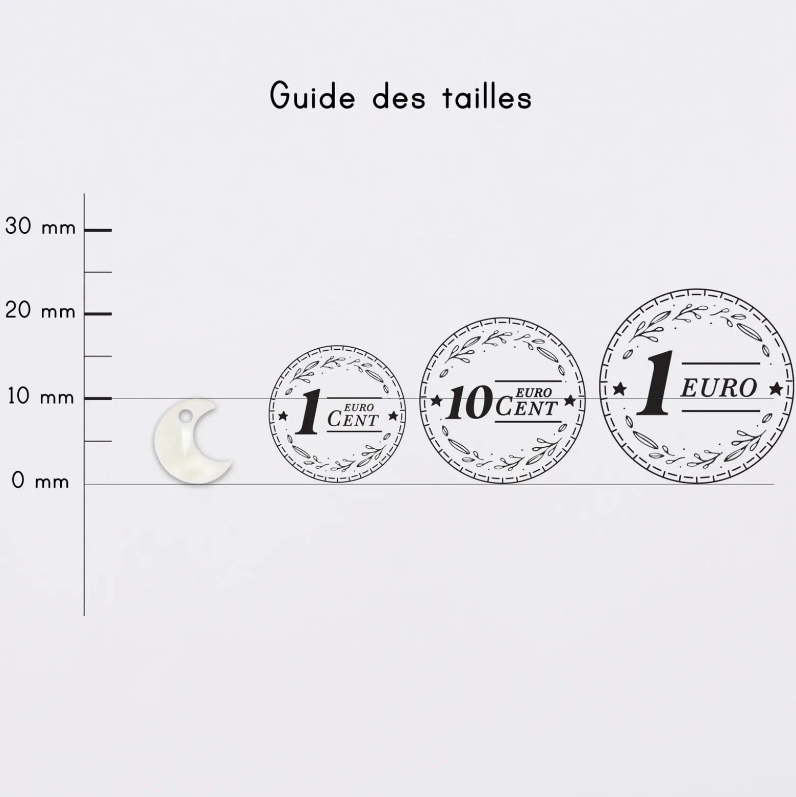 Breloque nacre plaqué or 10 mm