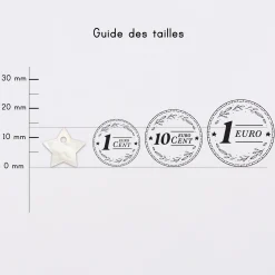 Breloque nacre plaqué or 10 mm