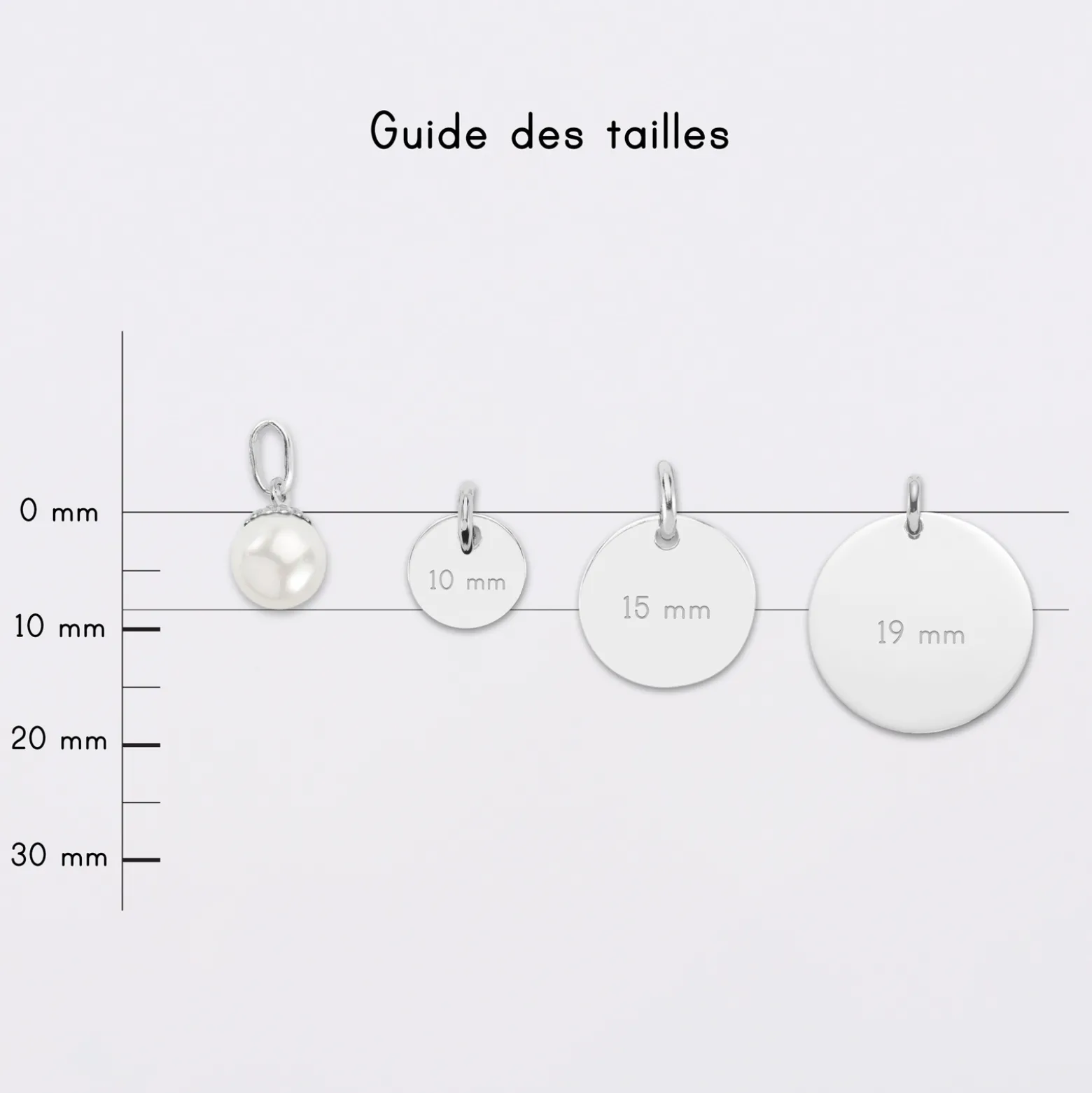 Breloque perle nacre argent 8,5 mm