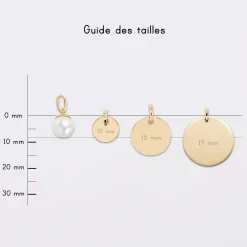Breloque perle nacre plaqué or 8,5 mm