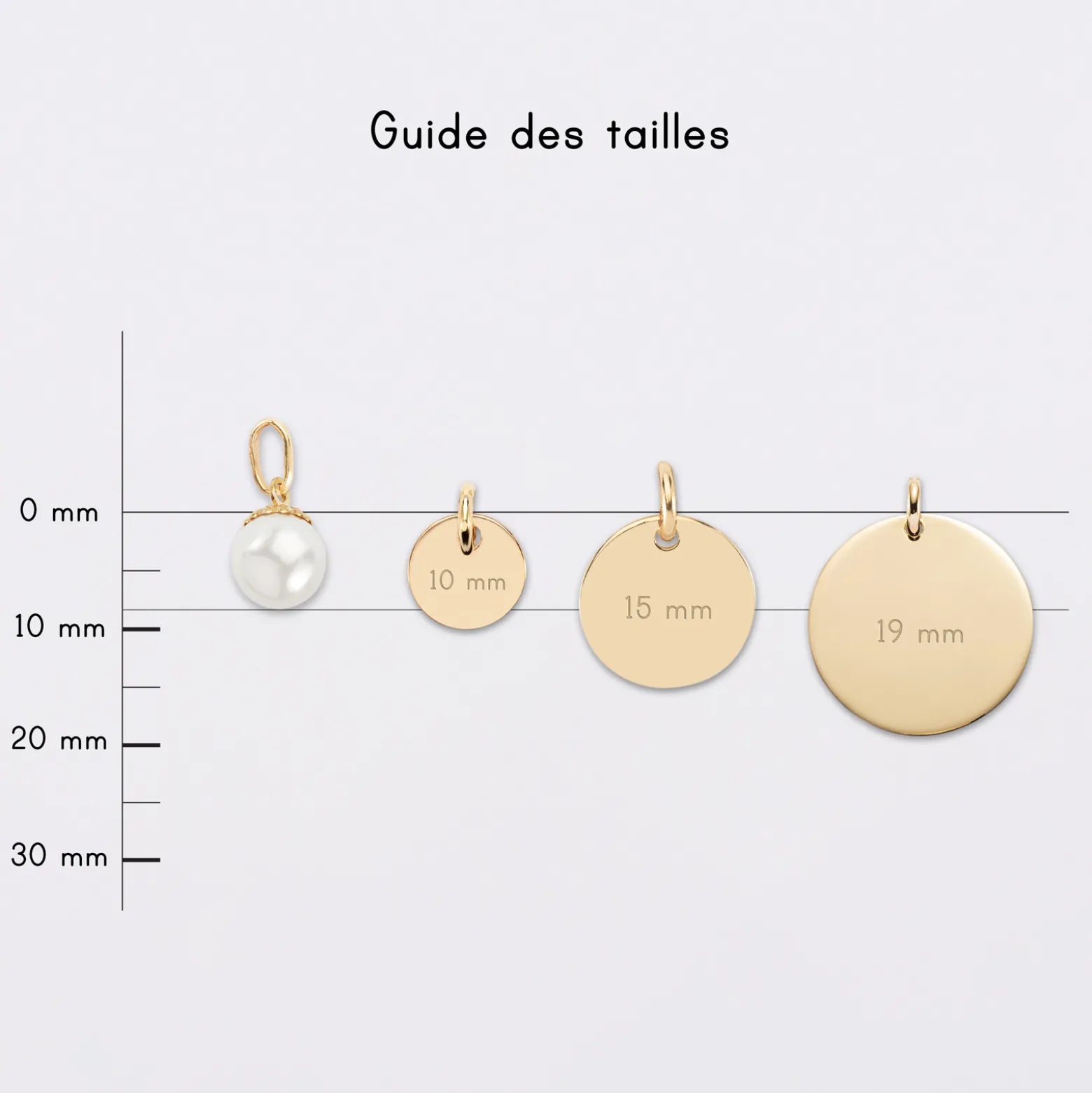 Breloque perle nacre plaqué or 8,5 mm