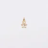 Breloque petit garçon zircon plaqué or 12 mm