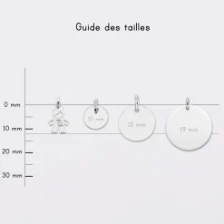 Breloque petit garçon zircon argent 12 mm