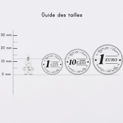 Breloque petit garçon zircon argent 12 mm