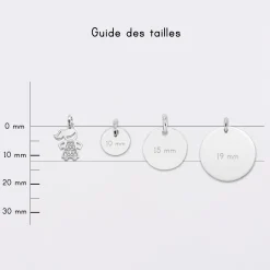 Breloque petite fille scintillante argent 12 mm