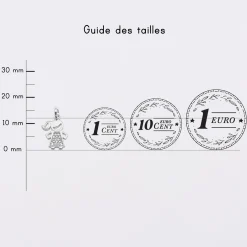 Breloque petite fille scintillante argent 12 mm