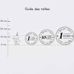 Breloque petite fille zircon argent 12 mm