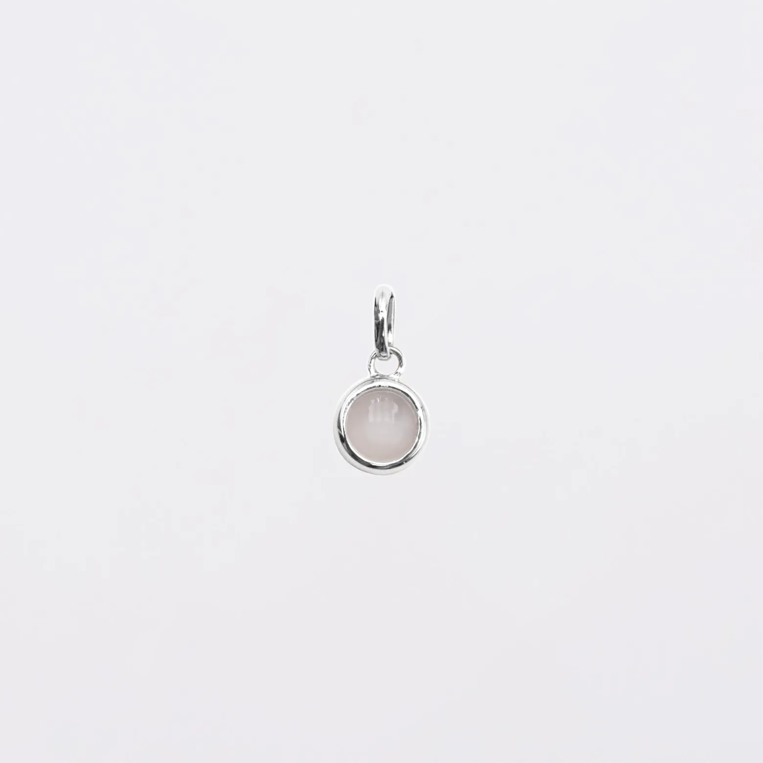 Breloque pierre naturelle et argent 8 mm