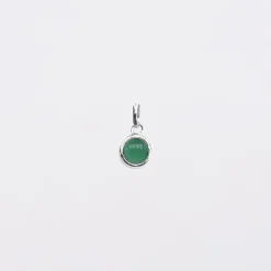 Breloque pierre naturelle et argent 8 mm