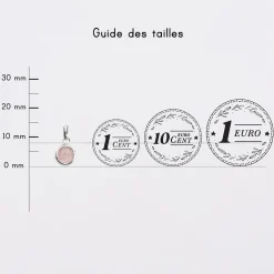 Breloque pierre naturelle et argent 8 mm