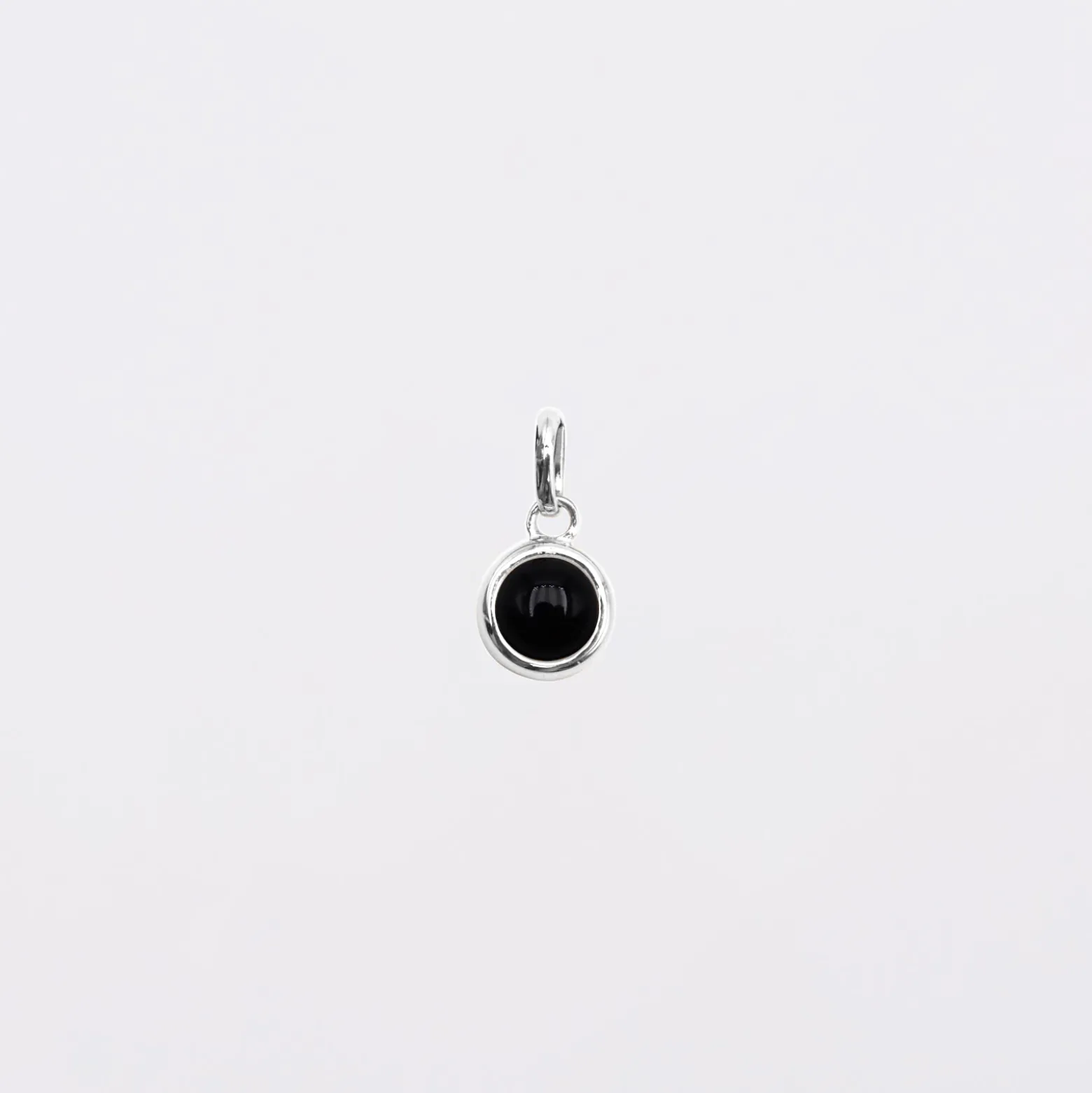 Breloque pierre naturelle et argent 8 mm