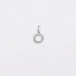 Breloque soleil ouvert argent 10 mm