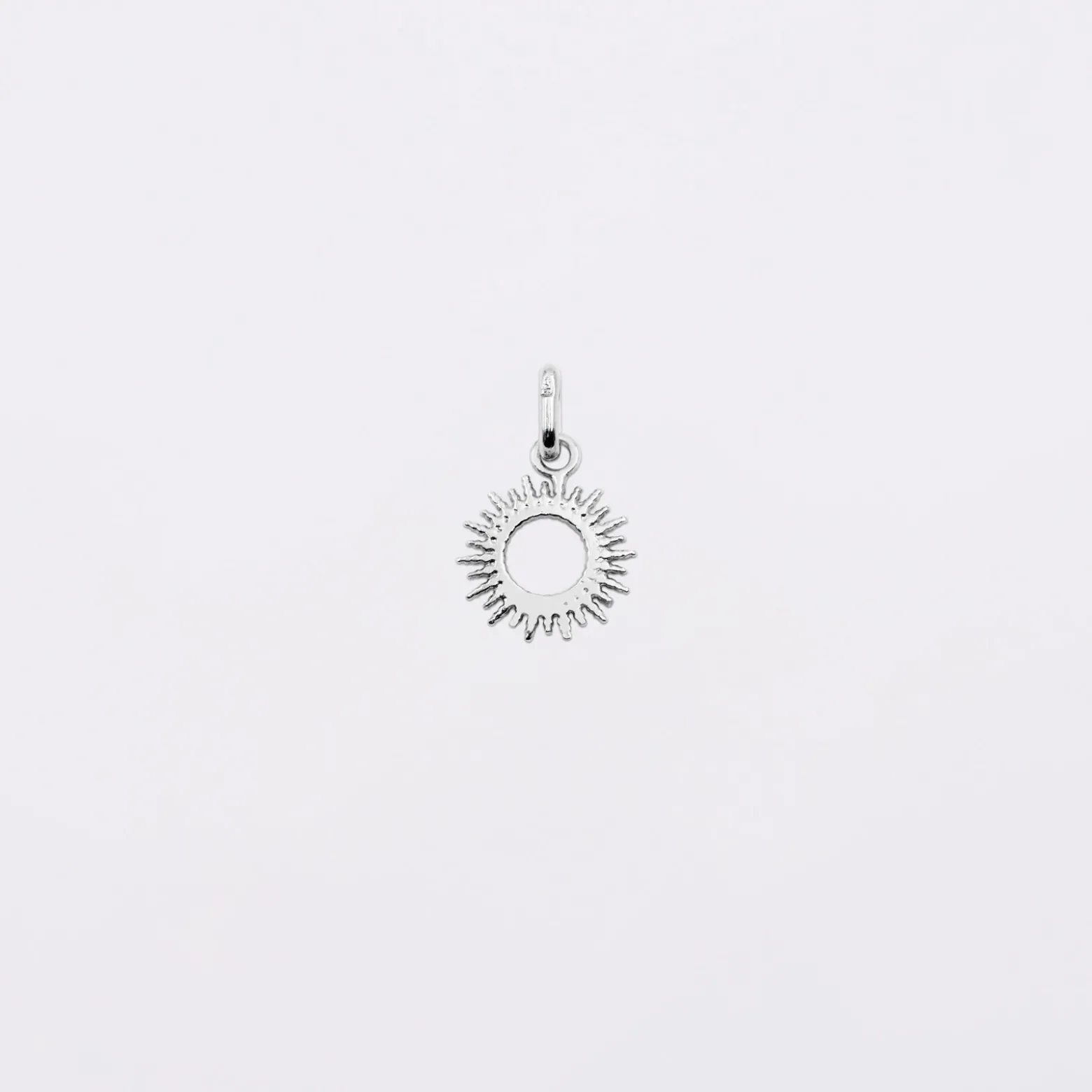 Breloque soleil ouvert argent 10 mm