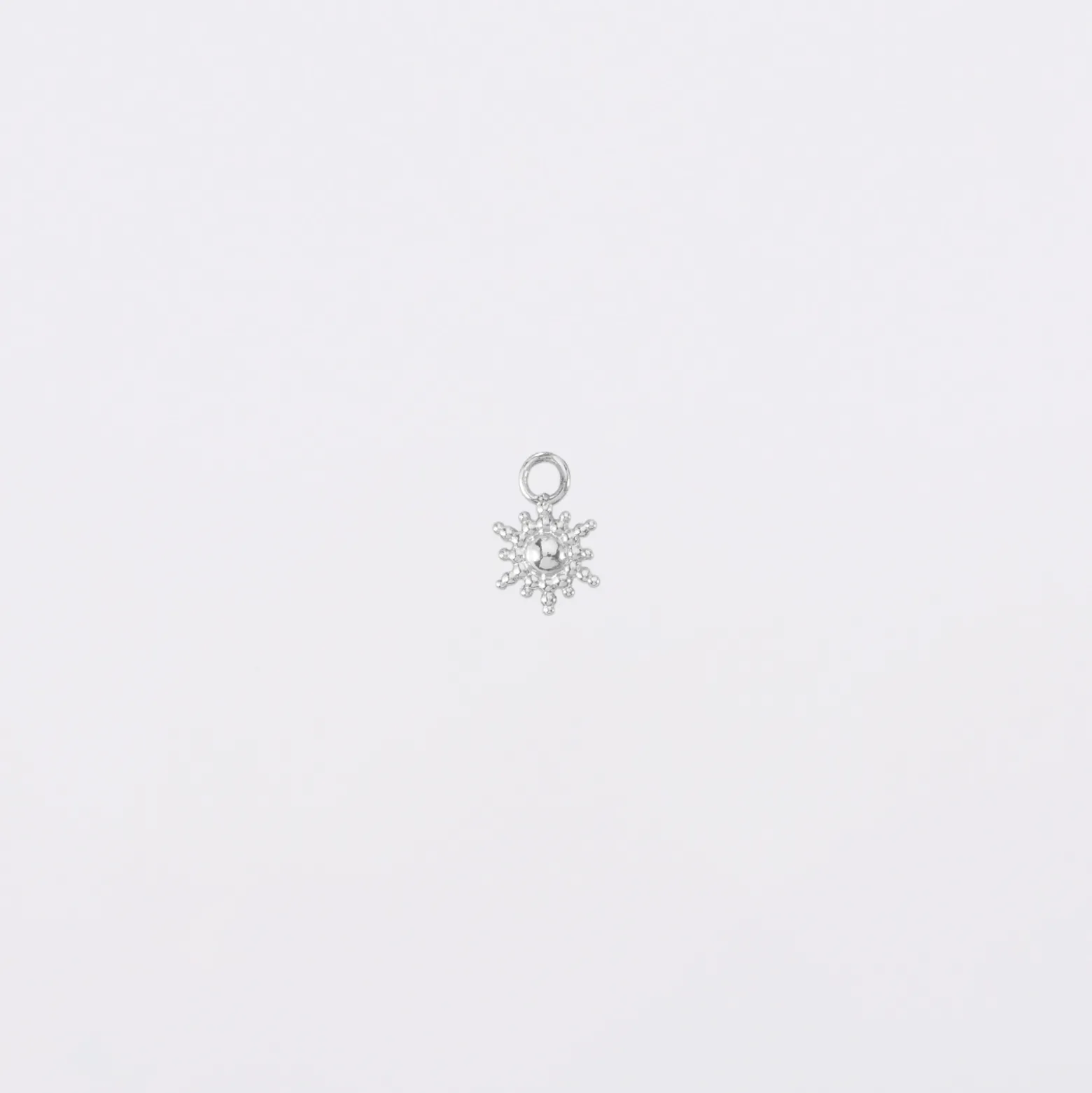 Breloque étoile brillante argent 6 mm