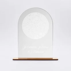 Cadre ciel étoilé personnalisé acrylique gravé miroir argenté 10x15 cm