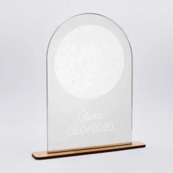 Cadre ciel étoilé personnalisé acrylique gravé miroir argenté 10x15 cm
