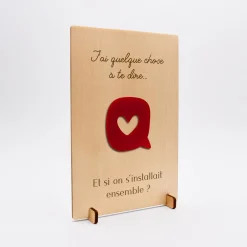 Cadre personnalisé bois gravé 15x10 cm avec support - édition spéciale 
