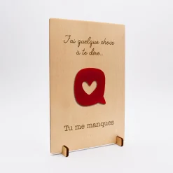 Cadre personnalisé bois gravé 15x10 cm avec support - édition spéciale 