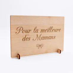 Cadre personnalisé bois gravé 15x10 cm avec support