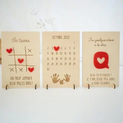 Cadre personnalisé bois gravé 15x10 cm avec support - édition spéciale