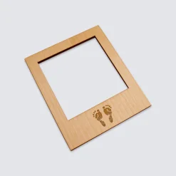 Cadre polaroïd personnalisé gravé bois aimanté grand format 92x108 mm
