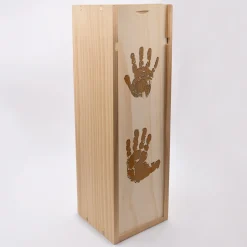 Caisse de champagne bois couvercle gravé