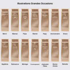 Caisse de champagne bois couvercle gravé - Edition spéciale "Grandes Occasions"