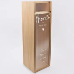Caisse de champagne bois couvercle gravé - Edition spéciale 