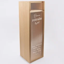 Caisse de champagne bois couvercle gravé - Edition spéciale 