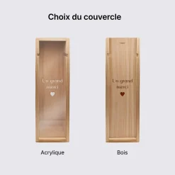 Caisse de vin bois couvercle gravé - Edition spéciale 