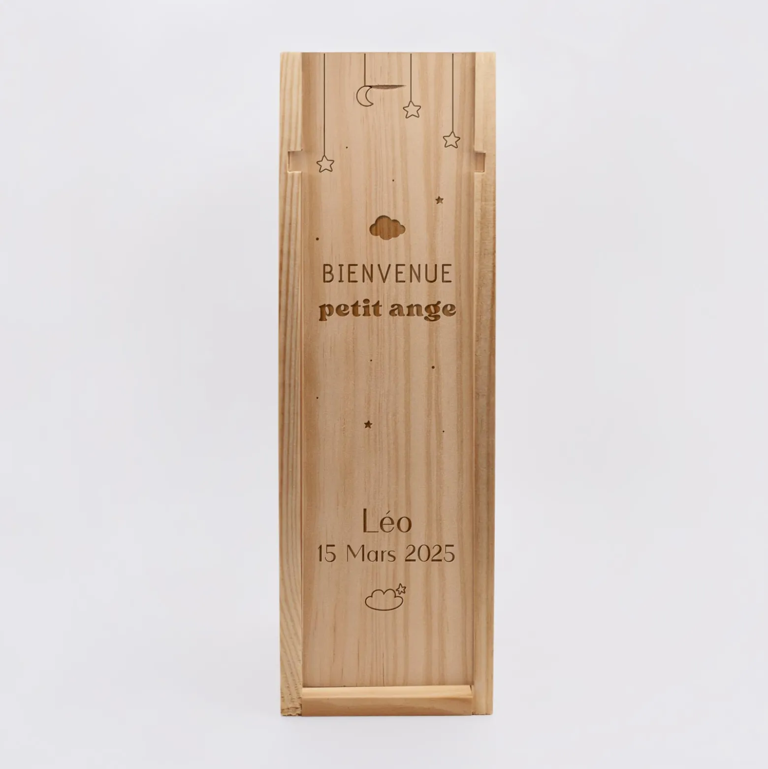 Caisse de vin bois couvercle gravé - Edition spéciale "Grandes Occasions"